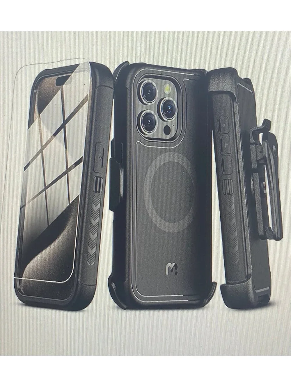 Mybat Pro Maverick Series Case for iPhone 15 Pro Max Black